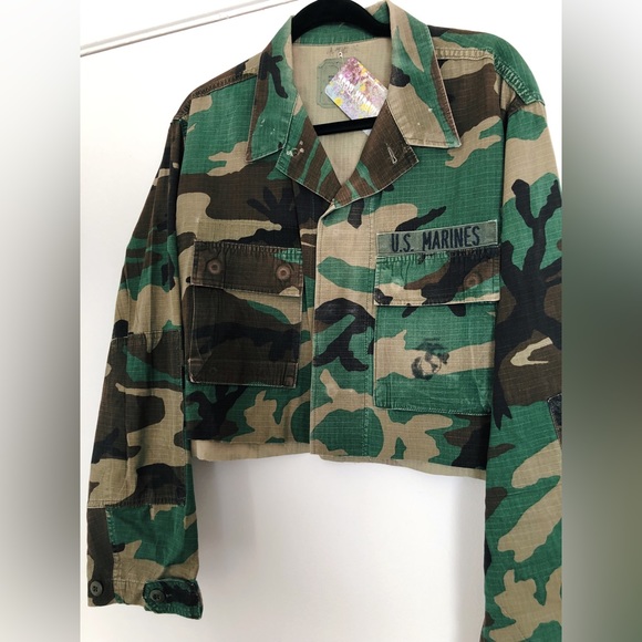 Vintage Cropped Camo Fatigue Field Jacket - Picture 2 of 4